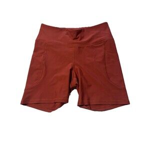 Old Navy Women's Powersoft High Rise Orange  Biker Shorts Large